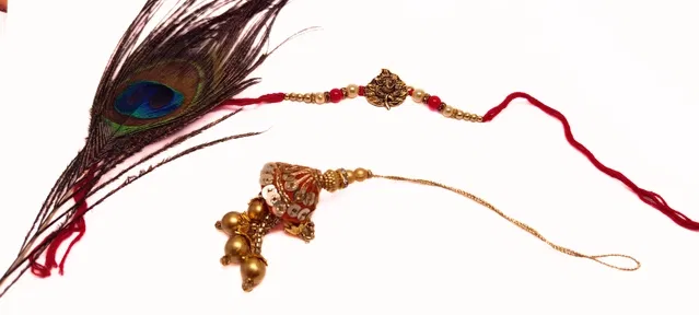 Metal Rakhi for Raksha Bandhan (Multicolor, Pack of 2)