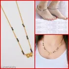 Alloy 2 Pcs Mangalsutra with 1 Pair Anklets for Women 