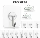 Plastic Wall Hooks, Transparent 