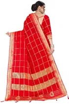 कनूड़ा प्रिंट्स फैंसी विमेंस पनेतर गोटा नेट साड़ी 