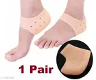 Silicone Pain Relief Heel Socks for Unisex (Beige)