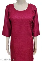 Cotton Blend Embroidered Kurti with Palazzo for Women 
