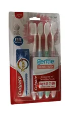 Colgate Gentle Sensitive Ultra Soft Toothbrush 4 Units Free Toothpaste 16 g