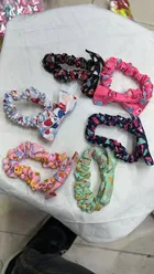 Women's Printed Bow Knot Hair Scrunchie 