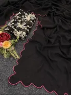 Silk Woven Design Saree for Women, Black 