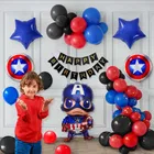 Captain AMerica Theme 5th Birthday Balloon Decoration Kit For Kids, Multicolor, Pack Of 53