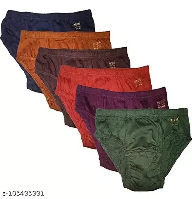 Cotton Blend Briefs for Women (Multicolor, L)