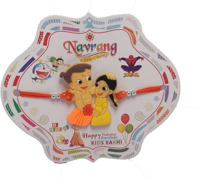 Kids Chota Bheem & Sister Rakhi (Multicolor, Free)