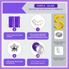 5th Happy Birthday Balloon Decoration Kit, Purple, Set of 1