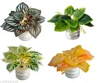 Plastic Artificial Flower ,Multicolour, Set Of 4
