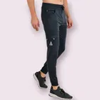 Lycra Nylon Logo Printed Track Pant for Men 