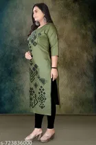 Floral Rayon Kurti for Women 
