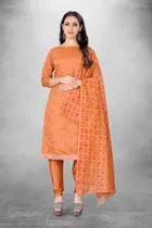 Chanderi Cotton Unstitched Dress Material for Women 