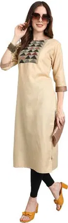Women Cotton Blend Printed Kurta 