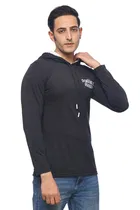 Polycotton Printed Hoodie for Men 