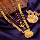 Alloy 4 Pcs Mangalsutra Set with Earrings for Women 