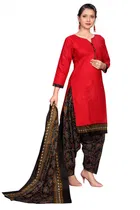Cotton Blend Floral Kurti with Pant & Dupatta for Women 