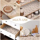 White Lily PVC Kitchen Cabinet Shelf Mat Kitchen Mat EVA Food Grade Multipurpose Washable Anti Slip Mat/Sheet for Fridge, Shelf Liner, Table, Kitchen Drawer mat 