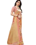 Art Silk Floral Print Saree for Women 