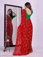 Georgette Bandhini Saree for Women 