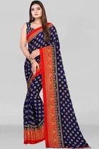 Georgette Printed Saree for Women 