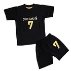 Cotton Blend Clothing Set for Boys (Black, 0-3 Months)