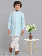 Cotton Blend Kurta with Pyjama for Boys 