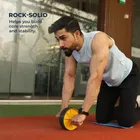 AJRO DEAL NORMAL AB WHEEL ROLLER-YELLOW For Exercise Fitness Equipment workout equipments Ab Exerciser 