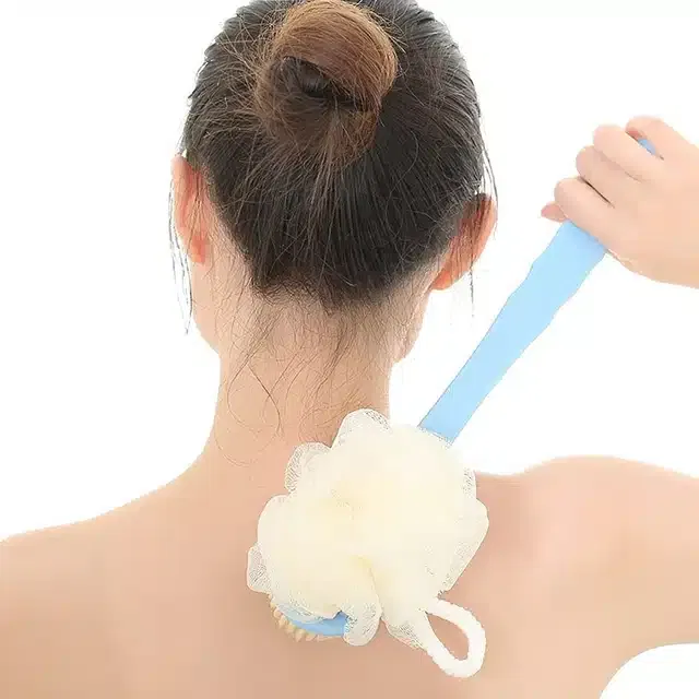 Plastic 2 in 1 Bath Brush (Sky Blue)