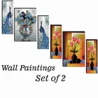 MDF 2 Pcs Designer Wall Painting for Home & Office 