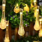 Waterproof Crystal Water Drop Fairy Diwali Lights (Gold)