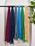 Net Self-Design Dupatta for Women (Multicolor, 2.2 m)