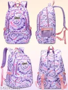 Polyester Backpack Bag, Purple