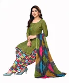 Crepe Unstitched Dress Material for Women 