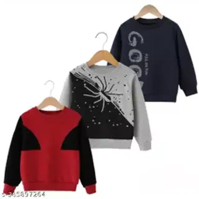 Full Sleeves T-Shirt for Kids (Pack of 3) (Multicolor, 0-6 Months)