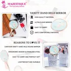 Majestique Single Sided Handheld Beauty Mirror 