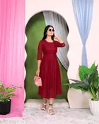 Net Gowns for Women,  Maroon  