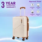 Safari Carter Pro CM 24 Inch [Medium] Trolley Bag with 360° Spinner 8 Wheels, Beige