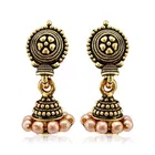 Vighnaharta Traditional Alloy Antique Finish Jhumki 