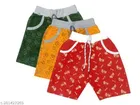 Shorts for Boys (Multicolor, 2-3 Years) (Pack of 3)