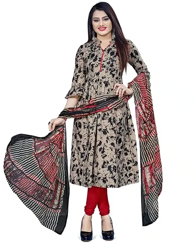 Cotton Printed Unstitched Suits Fabric for Women (Multicolor)