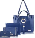 Handbags for Women (Navy Blue, Set of 3)