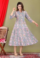 Cottonprinted Anarkali Kurti for Women 