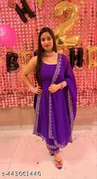 Embroidery Kurta Plazzo Set With Dupatta for Women 