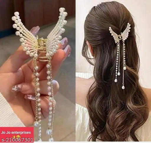 ABS Plastic Hair Clutcher for Women & Girls (Multicolor, Pack of 1)