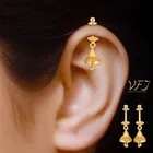 Brass Pearl Ear Cuffs for Women 