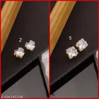 Alloy Pendant with Chain & 4 Pair Earrings for Women 