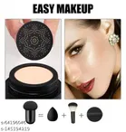 Sunisa Liquid Foundation with Mushroom Puff & 2 Pcs Makeup Blenders 