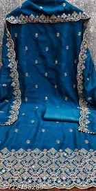 Vichitra Silk Punjabi/All Over Suits for Women 