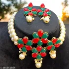 Stylish Kundan & Alloy Women’S Chokar Jewellery Set for Women, White